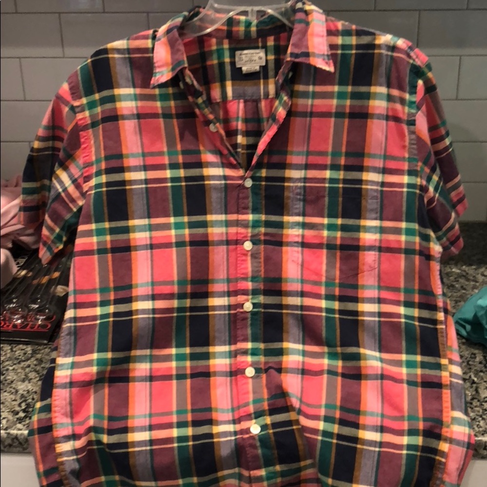 Jcrew short sleeve button down size medium